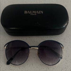 Balmain Navy and Gold Sunglasses